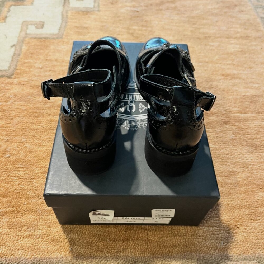 🖤 Free People “Mackenzie” Black Platform Mary Jane Heels – Size 36 - Picture 5 of 6